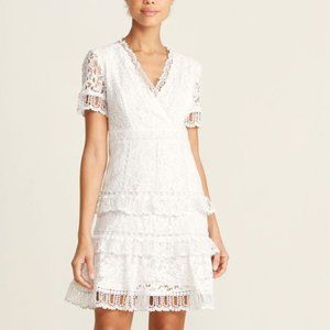 French Connection Arta Lace Ruffle Hem Dress 2
